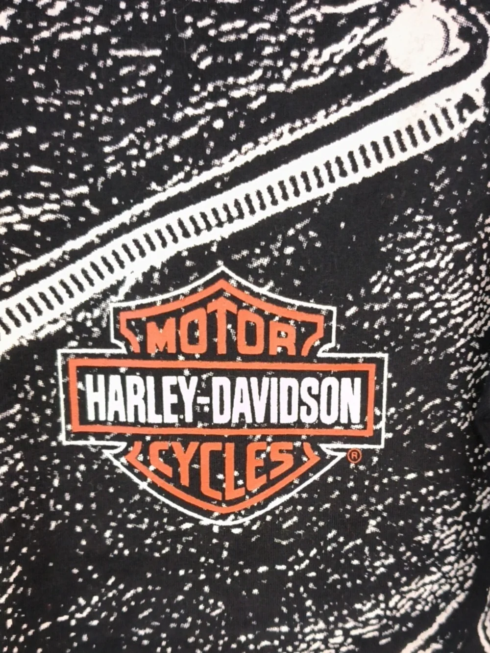 Harley-Davidson Big Boys' Size 8/10 Zipper Graphic T-Shirt Black 1092531